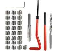 Mesee Kit di Riparazione Filettatura M6 Strumento Riparazione di Filetti in Acciaio Inossidabile, Set di Riparazione Filettatura con Chiave, Punta Elicoidale HSS e Maschio Filettatore