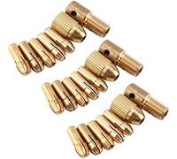 Mesee - Mandrini da trapano in ottone da 0,5 a 3 mm, micro punte per trapano elettrico, mini mandrino, con chiave a brugola per utensili rotanti, per alberi da 2 mm, 7 pz/set, 3 set