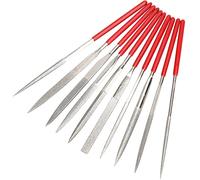Mesee Set di 10 Mini Lime Diamantate con Asta da 2 mm, Lima Diamantata Lime ad Ago di Precisione Polivalenti da 100 mm in Diamante per Lavoro di Precisione, Modellismo e Gioielliere