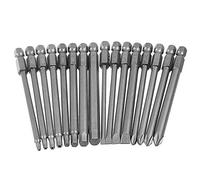 Mesee Set di 16 Punte per Cacciavite con 6,35 mm Asta Esagonale in Acciaio S2, Punte di Avvitamento Magnetico da 100 mm con Testa Torx (T8-T20) + Esagonale (3-6 mm) + a Croce (PH2) + Piatta (3-6 mm)