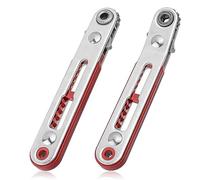 Mesee Set di 2 mini chiavi a cricchetto da 1/4 di pollice, testa a gomito e testa piatta, manico reversibile ad alta coppia di torsione per punte da trapano con gambo esagonale da 1/4"