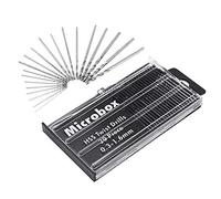 Mesee - Set di 20 punte trapano HSS Twist, 0,3-1,6 mm, per legno, plastica e metallo