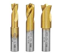 Mesee Set di 3 punte per saldatura a punto, fresa da taglio HSS CO Strumento di perforazione di saldatura placcato in titanio 6,5 mm/8 mm/10 mm per rimuovere guarnizioni di saldatura in lamiera