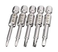 Mesee Set di 5 punte esagonali per cacciavite elettrico a testa triangolare, 50 mm, punte di avvitamento magnetiche per asta esagonale 6.35 mm, con punta triangolare, 1.8/2.0/2.3/2.7/3.0 mm