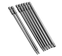 Mesee Set di 8 punte per cacciavite a testa torx, attacco esagonale da 1/4 di pollice T8-T40 di sicurezza con stella magnetica a stella Torx Set di punte per trapano, 150 mm di lunghezza