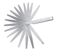 Mesee Spessimetro Misuratore Pieghevole Metrico con 17 Lame, Spessimetro di Misura di Spessore Inossidabile con Dado Regolabile, Strumento Misurazione Spostamento di Valvole Motori Candela (0,02-1mm)