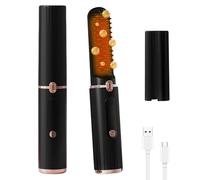 Mesen Spazzola lisciante senza fili, per viaggi, ioni negativi, con schermo a LED, 4 livelli, temperatura 150 °C a 230 °C, ricaricabile, per capelli e styling della barba