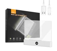 Mesenymm Luce per libro piatta, ricaricabile per studenti, lampada da lettura a LED, luce notturna con 3 colori e timer con regolazione della luminosità Luce di protezione degli occhi per studenti per