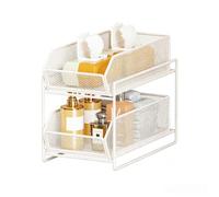 Mesh 2-Tier Pull-Out Under-Sink Organizer for Kitchen and Bathroom | Wavensylvo carbon steel mesh structure,slide-out pull-out basket design, strong load bearing,maximizes space