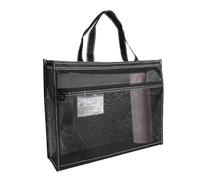 Mesh Art Bag, Clear Supply Tote, Zippered Storage Case, Sturdy Carry Handle, Lightweight A3 Size, Ideal for Transporting Posters and Teaching Art Materials, 17.13x13.11x4.45 inches