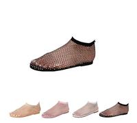 Mesh Ballet Flats for Women with Strap,Ultra Comfortable Shiny Gem Mesh Flats,Shiny Stylish Flats Sparkle Shoes (40,Black)