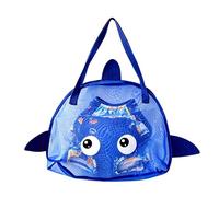 Mesh Beach Bag for Kids - 40x47x12cm Seashell Collecting Foldable Pouch | Water Toy Storage Beach Bag for Young Children Girls Preschoolers Kindergarten Travel Water Pool Park