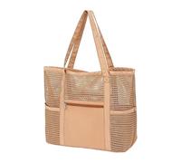 Mesh Beach Bag | Large Foldable Waterproof Mesh Pouch | Pool Tote Bag,for Swimming Sand Boat Boating Cruise Vacation Travel Summer Gym Lunch Shower Wet Dock