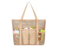 Mesh Beach Bag Large - Waterproof Tote | Travel Cruise Swim Pool Pouch