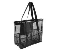 Mesh Beach Bag - Sand Resistant Tote, Multi Pocket Organizer, Large Carry Net, Waterproof Shopping Holder | Outdoor Use for Swimming Pool Seaside Picnic Camping Travel Storage Of Towels Clothing Acces