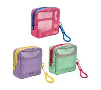 Mesh Cosmetic Bag, 3 Pezzi Organizer per Accessori Digitali, Astuccio da Viaggio per Trucco e Toilette, Per Donne Uomini Ragazze Viaggiatori Studenti Breve Viaggio Shopping Zaino Aereo Hotel Palestra