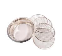 mesh del suolo, Setaccio da giardino, rete in acciaio inossidabile da 6 pezzi con fori da 1-12 mm for il filtraggio della sabbia del compost(1-3-6-9-12mm)