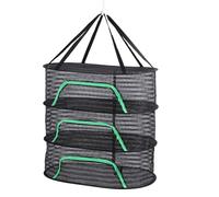 Mesh di asciugatura sospeso con cerniera in poliestebile traspirante in polvere di asciugatura a maglie per verdure di pesce petalo adatto per il design compatto per esterni (Triplo strato)