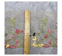 Mesh Embroidered Soft Tulle Lace Fabric Trim Flower Sewing Crafts Diy Handmade Sexy Patchwork Supplies Craft Decorative(Color1)