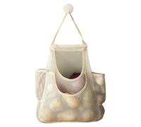 Mesh Garlic Storage Bags - Potato Storage Bag | Reusable Produce Organizer | Wall Hanging Grocery Bag Holder For Onion, Ginger, Veggies | Breathable Hanging Kitchen Sack for Pantry, Travel, Camping