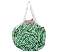 Mesh Grocery Bag, Reusable Cotton Tote, 28.74x18.9x0.39 Inches Stretchable Large Capacity Long Handle Design, Produce Organizer for Eco Shopping, Vegetables, Girls and Women