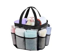 Mesh Gym Shower Bag, Portable Hanging Bathroom Organizer, Quick Dry Travel Toiletry Tote, Multi Pocket for College, Dorm, Swimming, Campeggio, Palestra, Beach, Locker Room