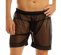Mesh Mens String Bale Uomini Gay Biancheria intima Comode Strings Maschili Traspirante Microfibra Mutande erotiche Alta libertà di movimento per lo sport 2025, Nero , 3XL