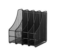 Mesh Metal Magazine File Holder, Portariviste in metallo con scomparto a 3/4 nero(B)