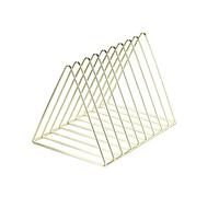 Mesh Metal Magazine File Holder, Portariviste verticale da tavolo in ferro con organizer for file triangolari(A)