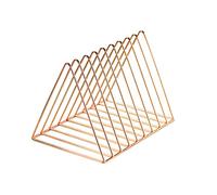 Mesh Metal Magazine File Holder, Portariviste verticale da tavolo in ferro con organizer for file triangolari(B)