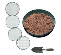 Mesh Screen, Dirt Sifter, Interchangeable Mesh Sizes 12.8x12.8x2.56 Inches, Multi-Purpose Gardening Tool, Portable Compost, Gravel Screening, Effortlessly Refine Soil, Multiple Purpose