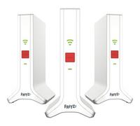 Fritz!Mesh Set 4200 3 set (3 X Fritz!Ripetitore, ideale per router Internet o modem in fibra ottica (ONT), copertura Wi-Fi per 5-7 stanze, Triband Wi-Fi 6 fino a 4.200 Mbit/s, versione tedesca)