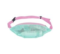 Mesh Shell Bag traspirante portatile con cinghie regolabili, Nastro verde e | Seashell - Borsa da collezione per viaggi, vacanze, picnic, nuoto, concerti, sport all'aria aperta, occhiali da sole e chiavi
