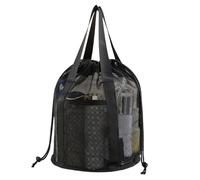 Mesh Shower Bags - Ventilated Drawstring Storage Tote, Waterproof Friendly Bath Organizer Pouch, Large Capacity Travel Carry Bag, Easy Drain Basket Design | Portable Toiletry Holder For Dorm, College,