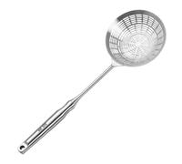 Mesh Strainer Handle - Large Slotted Spoon, Deep Fryer Scoop with Net, Kitchen Utensil with Culinary Detail, Pasta Tool with Frying Style, Noodle French Fries Vegetable for Household Flat Cafe