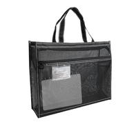 Mesh Supply Bag - Borsa a rete con cerniera impermeabile in plastica | piccola custodia per riporre oggetti MP3 caricatore Earger chiave da viaggio organizer per rossetto gioielli cosmetici, Nero ,