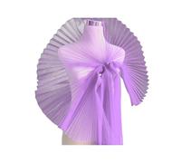 Mesh tessuto arricciato pizzo raffreddamento pieghe -assetto organza chiffon tulle confine per cucire abiti da sposa libri di taglio progetti materiale decorativo diverso viola chiaro
