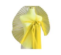 Mesh tessuto arricciato pizzo raffreddamento pieghe -assetto organza chiffon tulle confine per cucire abiti da sposa libri di taglio progetti materiale decorativo diverso giallo