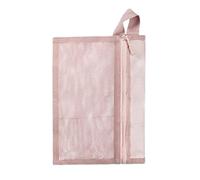 Mesh Zipper Bags and Zippered Set Toiletry Tote Multi-Functional Organizer Ideal for Travel, Camping, Cosmetics, Dorm, Business Trips, Beach, Home, Stationery, College Use, rosa, Se référer au