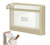 Mesh Zipper Pouch A4 - Clear Portable Double Layer, Organizing Bags Stationery File, Homework Test Papers Notebooks Board | Stationery File Homework Test Papers Notebooks Board Games School Office