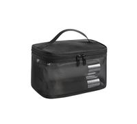 Meshes Valigetta cosmetica aperta tasca make up bag, cosmetici per la cura della pelle, organizzazione da viaggio, borsa per accessori, Nero , D
