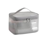 Meshes Valigetta cosmetica aperta tasca make up bag, cosmetici per la cura della pelle, organizzazione da viaggio, borsa per accessori, grigio, B