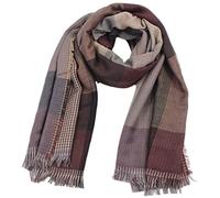 MESHIKAIER 180x70cm Autunno Inverno Uomo Lunghe Sciarpa Caldo Multicolore Fazzoletti da Collo con Nappe (Caffè)