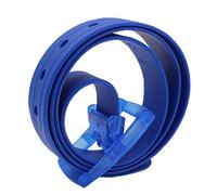 MESHIKAIER - Cintura unisex in silicone casual da donna e uomo + fibbia in plastica, Blu scuro, Taglia unica