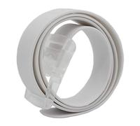 MESHIKAIER Unisex Uomo Donna Cintura in Silicone + Fibbia Plastica (Bianca)