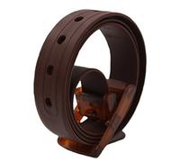 MESHIKAIER Unisex Uomo Donna Cintura in Silicone + Fibbia Plastica (Marrone)