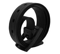 MESHIKAIER Unisex Uomo Donna Cintura in Silicone + Fibbia Plastica (Nero)