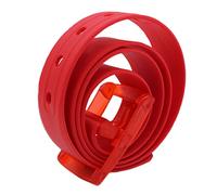 MESHIKAIER Unisex Uomo Donna Cintura in Silicone + Fibbia Plastica (Rosso)