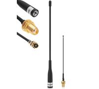 Meshnology 1 antenna LoRa da 868 MHz, guadagno 10dBi per antenna a frusta morbida a lungo raggio Meshtastic 40 cm Omni SMA maschio con cavo di prolunga nero