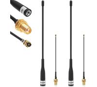 Meshnology 2 antenne LoRa da 868 MHz, guadagno 10dBi per antenna meshtastic a lungo raggio morbida a frusta 40 cm Omni SMA maschio con cavo di prolunga nero